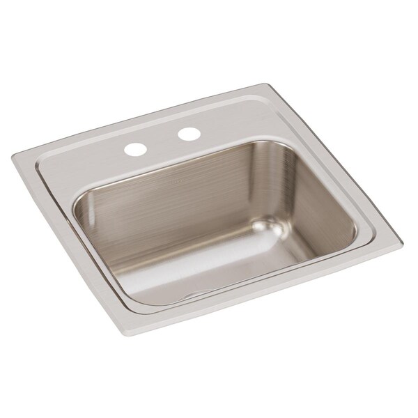 Elkay Sink, Stainless Steel, 15 in W x 15 in L x 7.125 in H BLR15162 - main